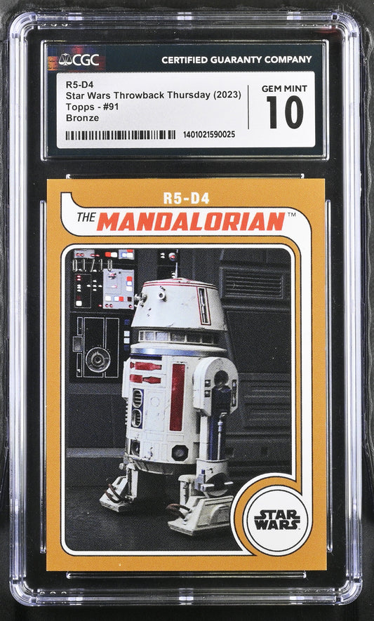 Star Wars Throwback Thursday 2023 Card #91 R5-D4 Bronze 01/10 Graded CGC 10 Gem Mint