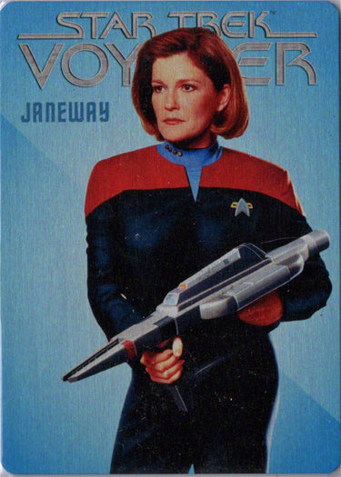 Star Trek: Voyager trading card of a female Starfleet officer for metal case topper