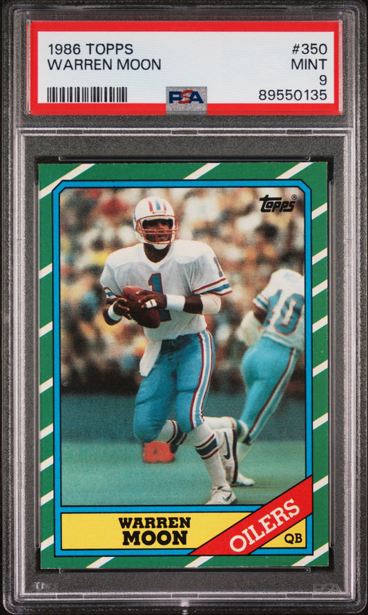 Warren Moon 1986 Topps #350 PSA 9 Mint