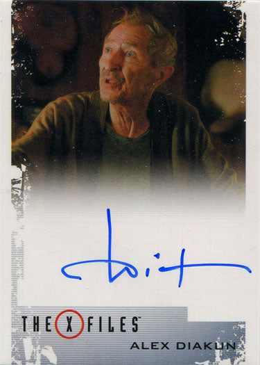 Autographed trading card of Alex Diakun from The X-Files Season 10 & 11