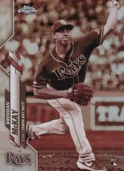 2020 Topps Chrome Sepia Refractors #8 Brendan McKay Rookie Tampa Bay Rays NM-MT