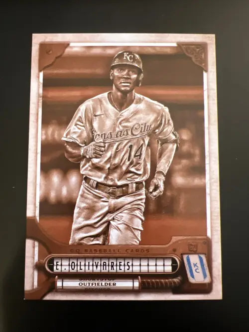 2022 Topps Gypsy Queen Sepia #10 Edward Olivares /99 Kansas City Royals NM-MT