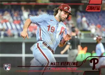 2022 Stadium Club Red Foil #203 Matt Vierling Rookie Philadelphia Phillies NM-MT