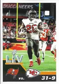 2021 Panini Stickers #19 Leonard Fournette SB LV Tampa Bay Buccaneers NFL NM-MT