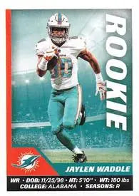 2021 Panini Stickers #65 Jaylen Waddle Rookie Miami Dolphins NFL Football NM-MT