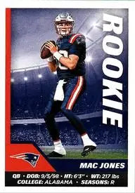 2021 Panini Stickers #76 Mac Jones Rookie New England Patriots Football NM-MT