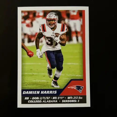 2021 Panini Stickers #77 Damien Harris New England Patriots NFL Football NM-MT