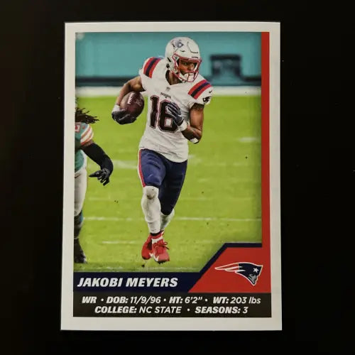 2021 Panini Stickers #80 Jakobi Meyers New England Patriots NFL Football NM-MT