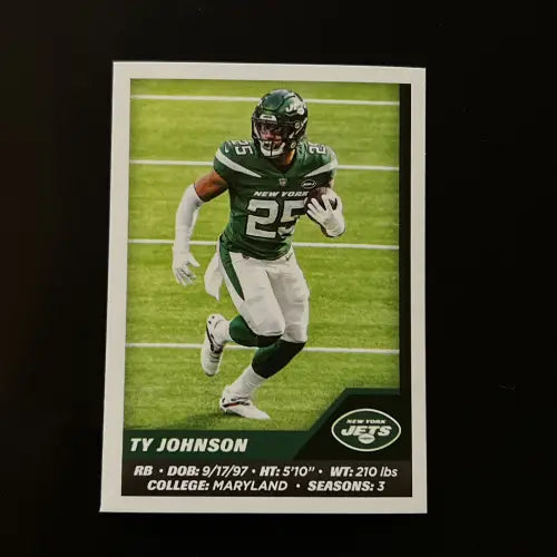 2021 Panini Stickers #93 Ty Johnson New York Jets NFL Football Card NM-MT