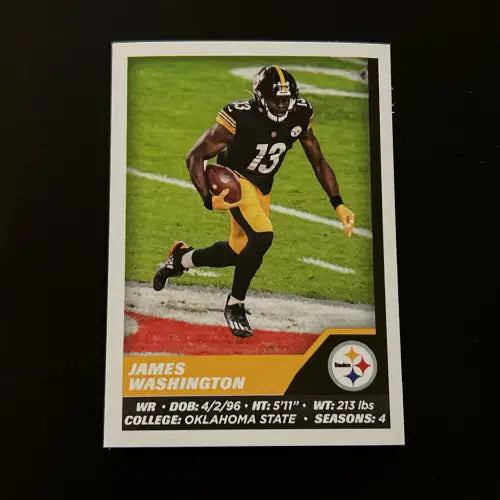 2021 Panini Stickers #161 James Washington Pittsburgh Steelers Football NM-MT