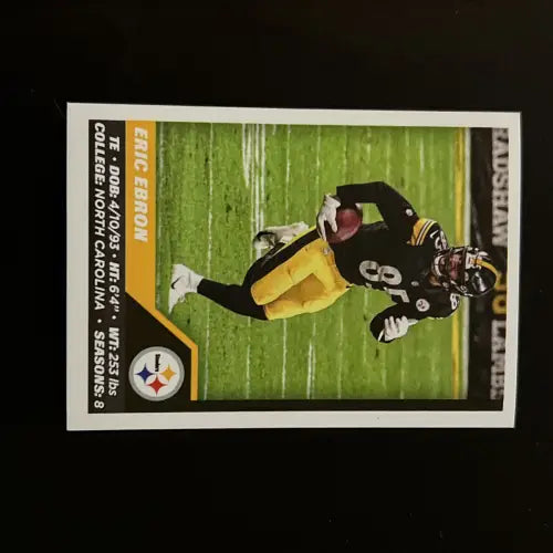 2021 Panini Stickers #162 Eric Ebron Pittsburgh Steelers NFL Football Card NM-MT