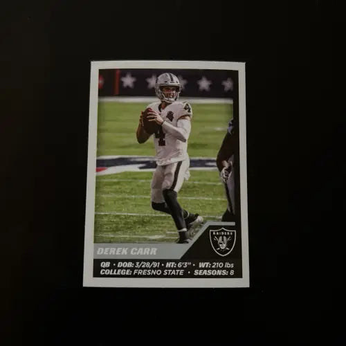 2021 Panini Stickers #267 Derek Carr Las Vegas Raiders NFL Football Card NM-MT