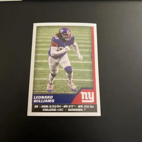 2021 Panini Stickers #323 Leonard Williams New York Giants NFL Football NM-MT