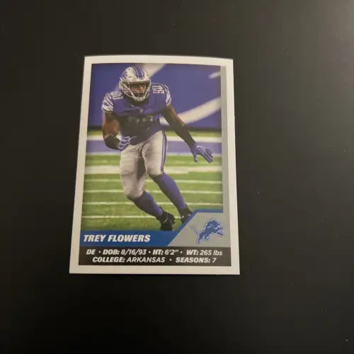 2021 Panini Stickers #386 Tre Flowers Detroit Lions NFL Football Card NM-MT