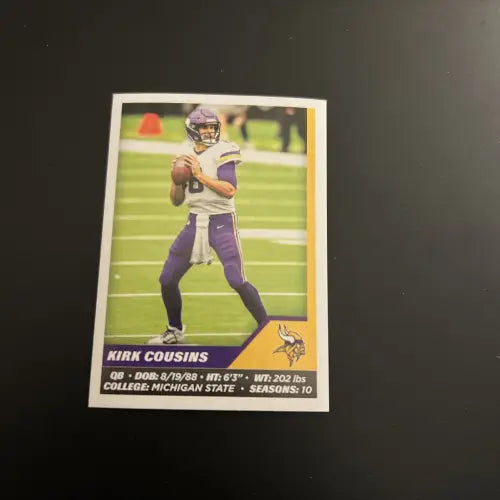 2021 Panini Stickers #411 Kirk Cousins Minnesota Vikings NFL Football Card NM-MT