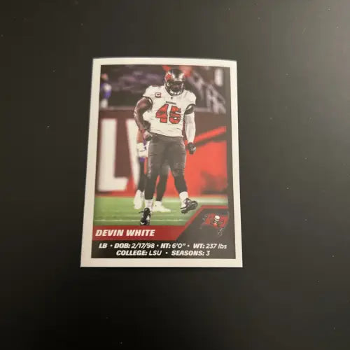 2021 Panini Stickers #484 Devin White Tampa Bay Buccaneers NFL Football NM-MT