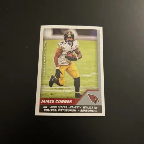 2021 Panini Stickers #492 James Conner Arizona Cardinals NFL Football Card NM-MT