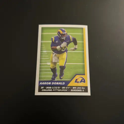 2021 Panini Stickers #514 Aaron Donald Los Angeles Rams NFL Football Card NM-MT