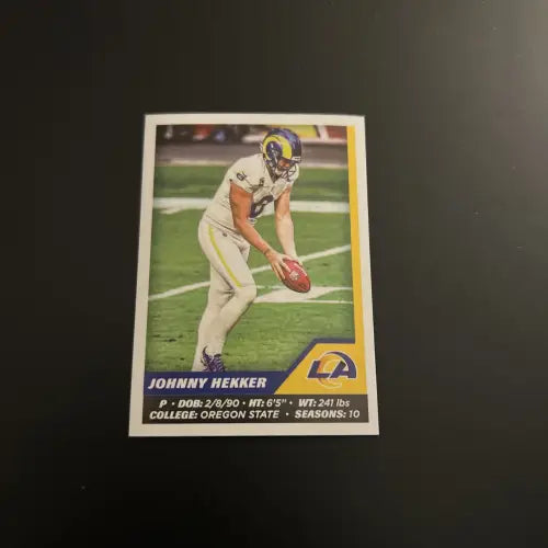 2021 Panini Stickers #518 Johnny Hekker Los Angeles Rams NFL Football Card NM-MT