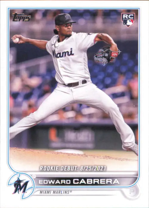 2022 Topps Update #US231 Edward Cabrera Rookie Miami Marlins MLB Baseball NM-MT