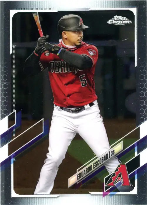 2021 Topps Chrome #73 Eduardo Escobar Arizona Diamondbacks Baseball MLB NM-MT