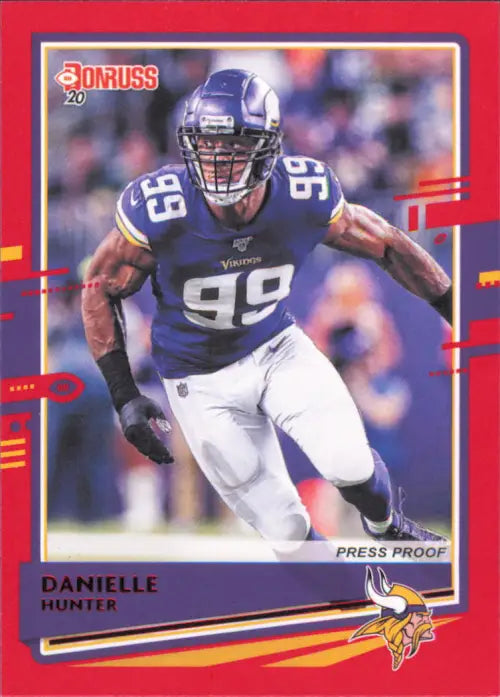 2020 Donruss Press Proof Red #164 Danielle Hunter Minnesota Vikings NFL NM-MT