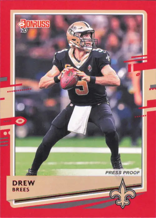 2020 Donruss Press Proof Red #175 Drew Brees New Orleans Saints Football NM-MT