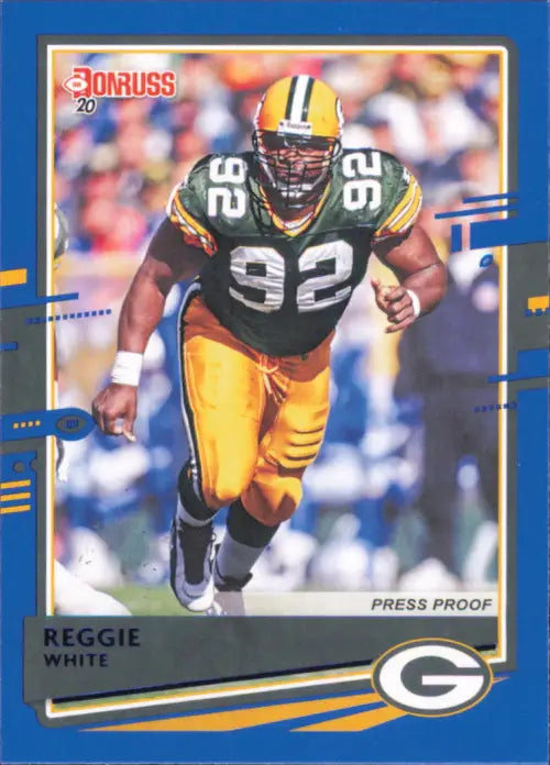 2020 Donruss Press Proof Blue #110 Reggie White Green Bay Packers Football NM-MT