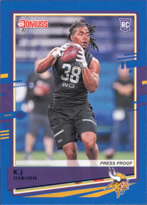 2020 Donruss Press Proof Blue #252 K.J. Osborn Rookie Minnesota Vikings NM-MT