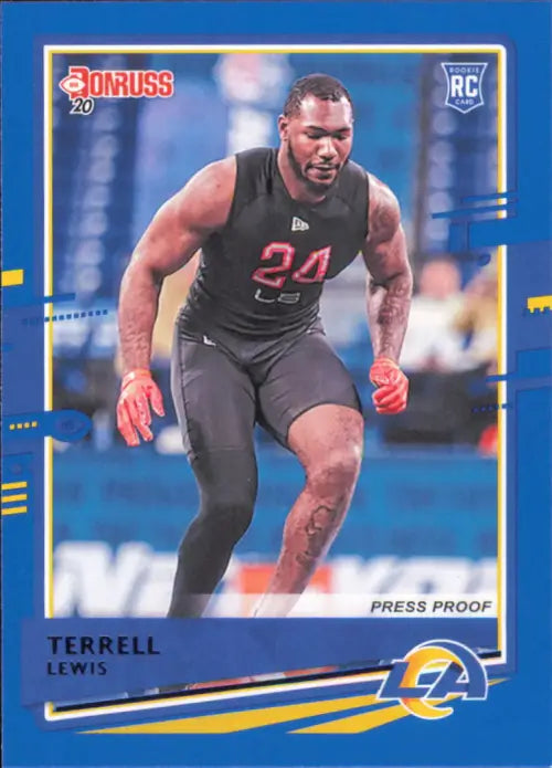 2020 Donruss Press Proof Blue #291 Terrell Lewis Rookie Los Angeles Rams NM-MT