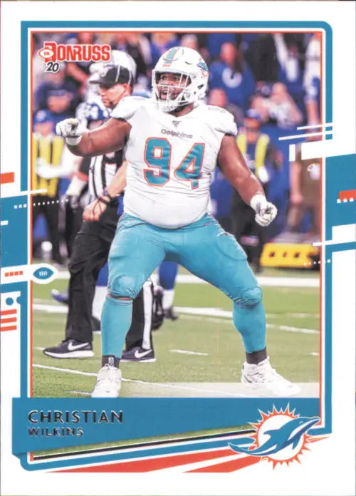 2020 Donruss #153 Christian Wilkins Miami Dolphins Football NFL Card NM-MT