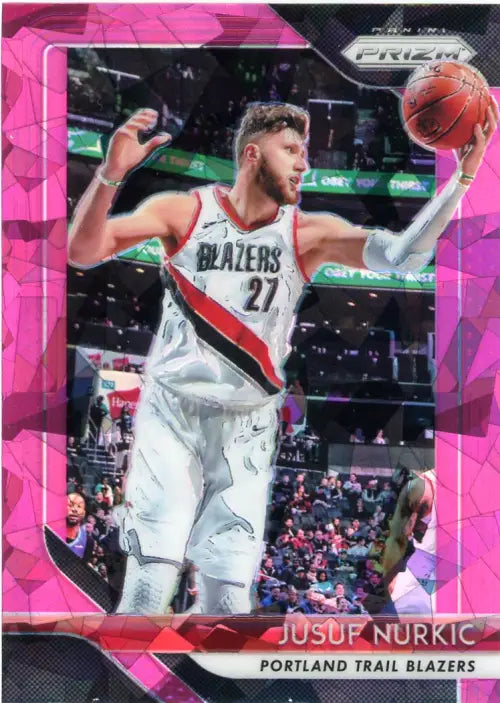 2018-19 Panini Prizm Pink Ice #121 Jusuf Nurkic Portland Trail Blazers NBA NM-MT