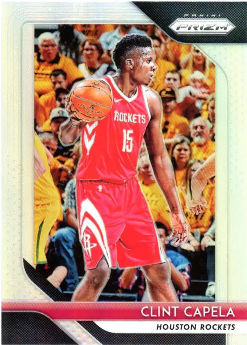 2018-19 Panini Prizm Silver 74 Clint Capela Houston Rockets NBA Basketball NM-MT