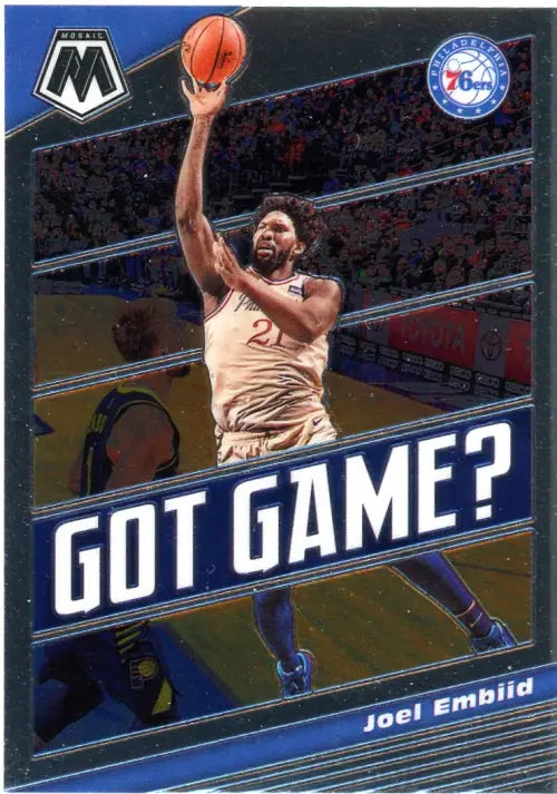 2019-20 Panini Mosaic Got Game? #22 Joel Embiid Philadelphia 76ers NBA NM-MT