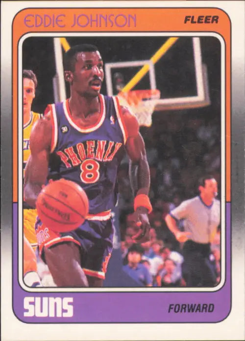 1988-89 Fleer #90 Eddie Johnson Phoenix Suns NBA Basketball Card NM