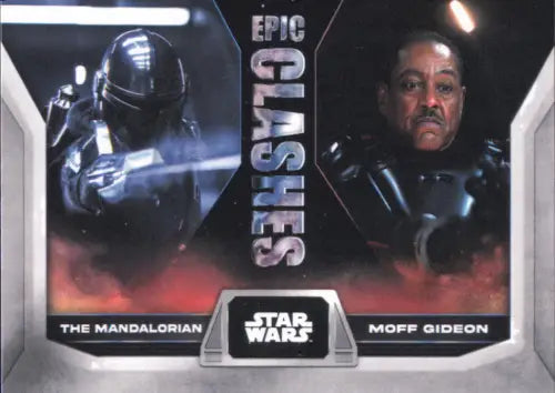 2023 Topps Star Wars Epic Clashes #EC16 The Mandalorian vs. Moff Gideon NM-MT