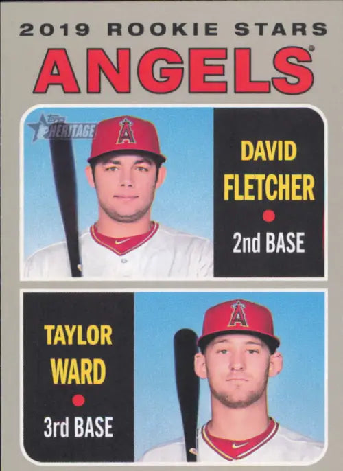 2019 Topps Heritage #74 David Fletcher Taylor Ward Rookie LA Angels MLB NM-MT