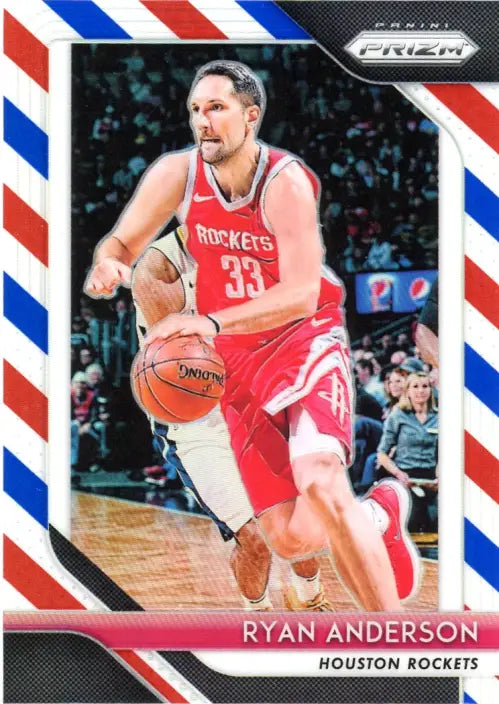 2018-19 Panini Prizm Red White and Blue #64 Ryan Anderson Houston Rockets NM-MT