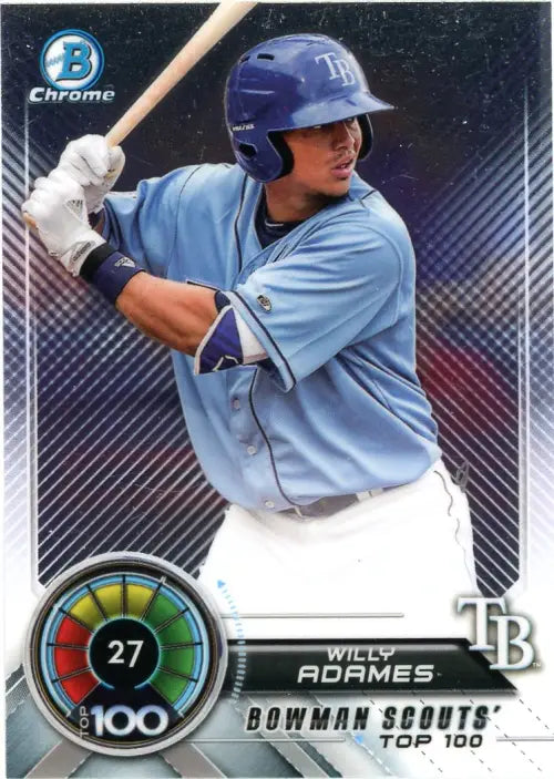 2018 Bowman Chrome Scouts Top 100 #BTP27 Willy Adames Tampa Bay Rays MLB NM-MT