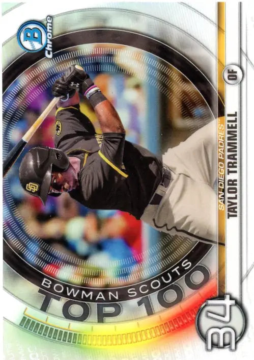 2020 Bowman Chrome Scouts Top 100 #BTP34 Taylor Trammell San Diego Padres NM-MT