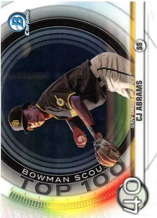 2020 Bowman Chrome Scouts Top 100 #BTP40 CJ Abrams San Diego Padres MLB NM-MT