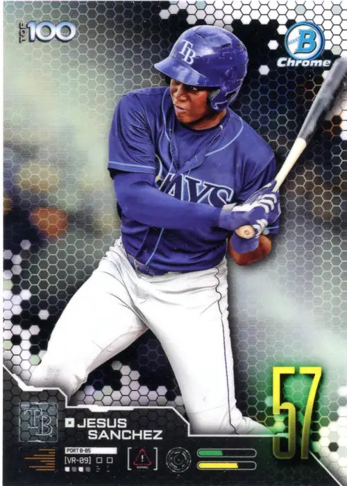 2019 Bowman Chrome Scouts Top 100 #BTP57 Jesus Sanchez Tampa Bay Rays MLB NM-MT