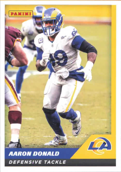 2021 Panini Stickers Cards #50 Aaron Donald Los Angeles Rams Football NFL NM-MT