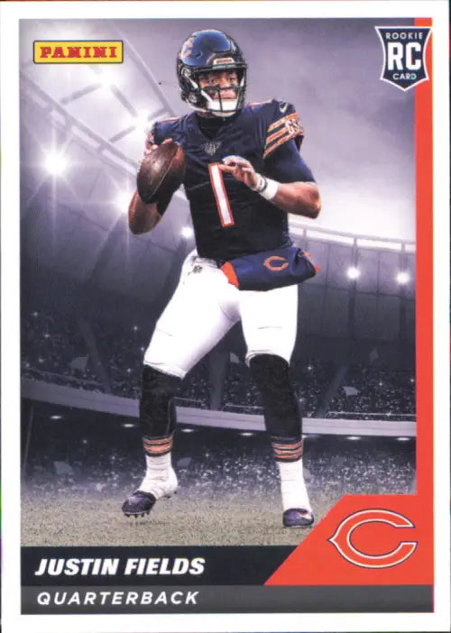 2021 Panini Stickers Cards #89 Justin Fields Rookie Chicago Bears Football NM-MT