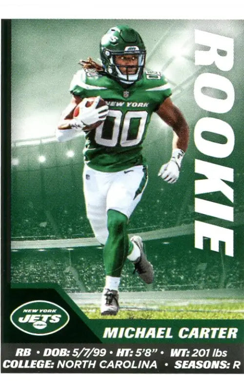 2021 Panini Stickers #94 Michael Carter Rookie New York Jets Football NFL NM-MT