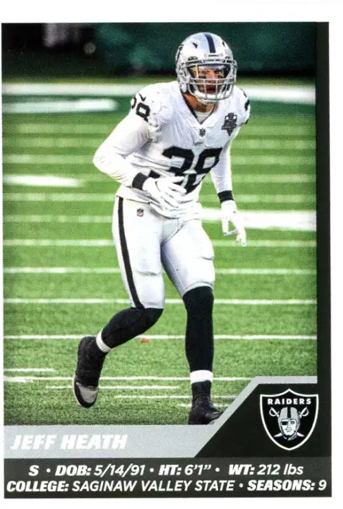 2021 Panini Stickers #278 Jeff Heath Las Vegas Raiders Football NFL Card NM-MT