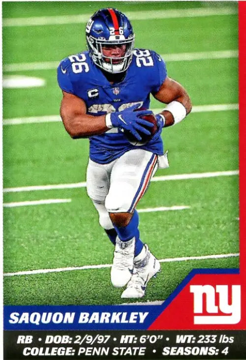 2021 Panini Stickers #316 Saquon Barkley New York Giants Football NFL Card NM-MT