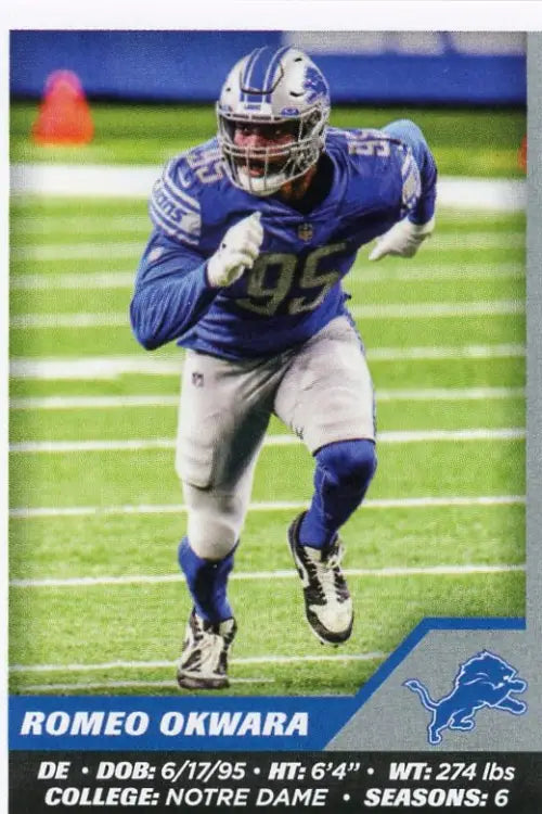 2021 Panini Stickers #385 Romeo Okwara Detroit Lions Football NFL Card NM-MT