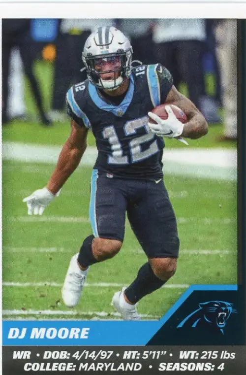 2021 Panini Stickers #446 D.J. Moore Carolina Panthers Football NFL Card NM-MT