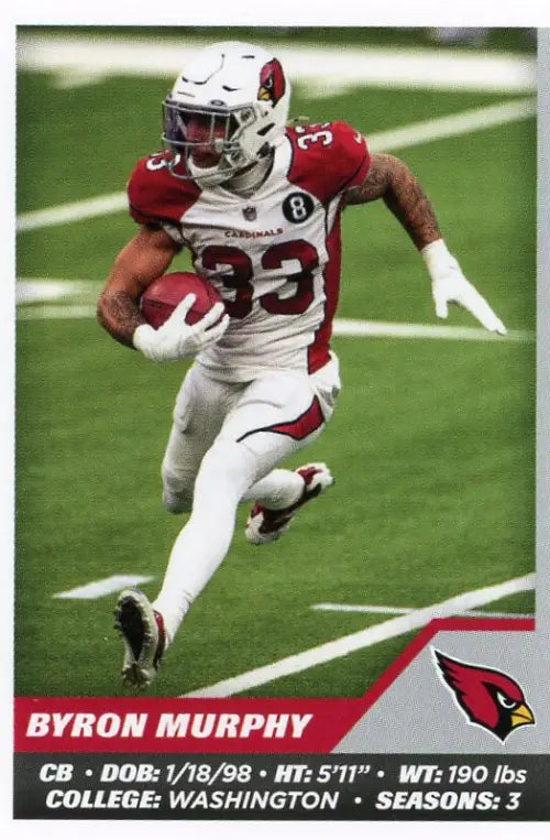 2021 Panini Stickers #501 Byron Murphy Arizona Cardinals Football NFL Card NM-MT